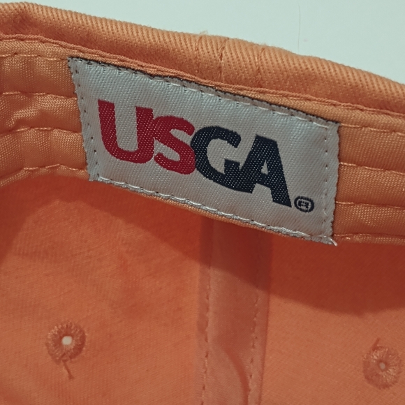 U.S. Open 2015 Chambers Bay Orange/ Blue Adjustable Golf Cap/Hat New - Picture 2 of 11